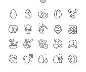 istock Eggshell. Scrambled eggs. Food shop, supermarket. Menu for cafe. Pixel Perfect Vector Thin Line Icons. Simple Minimal Pictogram 1426975076