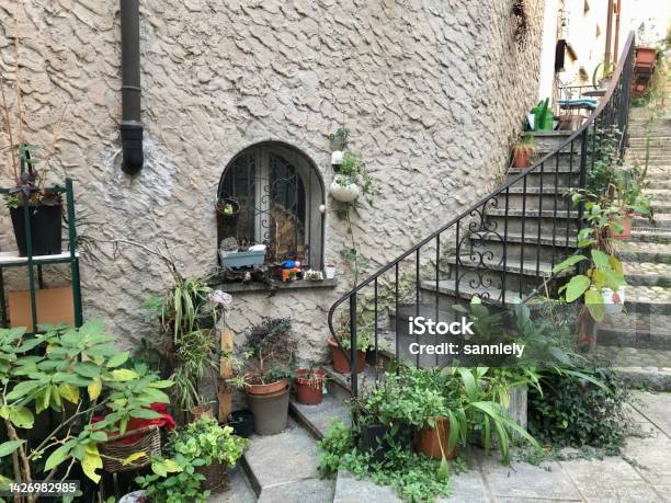 Swiss Canton Ticino Morcote Village Stock Photo - Download Image Now - Ancient, Architecture, Beauty