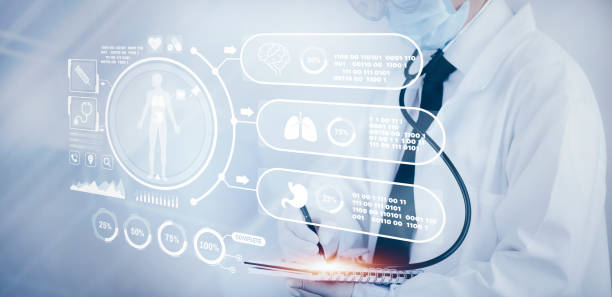 istock biochemical research scientist working with a microscope for the virus,Doctor man write a history of the experimental results in a , laboratory glassware containing chemical liquid for design. 1426988622