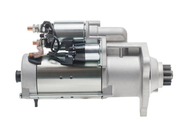 istock Car spare parts. Car engine starter on a white background. Isolate 1426991327
