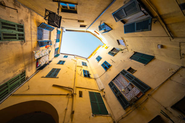 istock Taggia (Imperia, Italy): old houses facades. Color image 1426995088