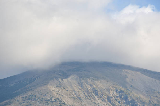 Mountain in the clouds, landscape nature backgrounds