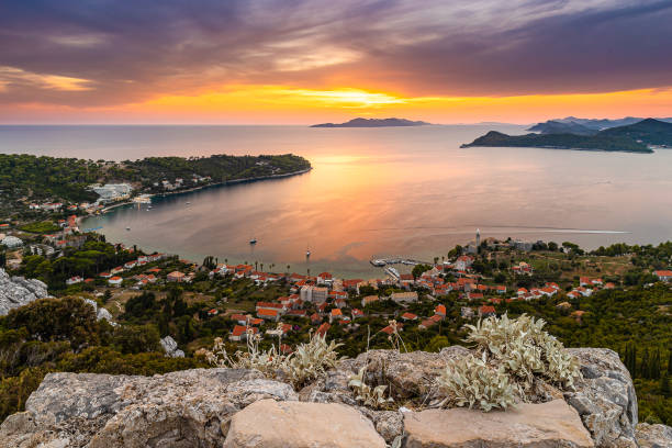 istock Sunset on Lopud island, Elafiti archipel, Croatia 1427008652