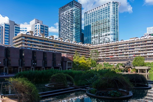 Modern towers and Barbican Center