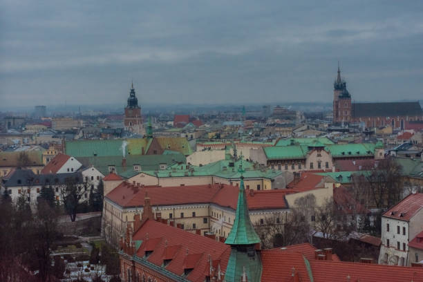 istock Cloudy cityscape of Krakow,  Poland 1427024166