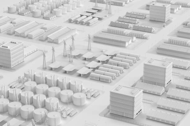 istock white industry model or smart industrial estate park with infrastructure development 1427039093