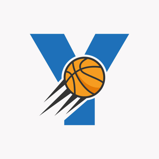 istock Initial Letter Y Basketball Logo Concept With Moving Basketball Icon. Basket Ball Logotype Symbol Vector Template 1427042844