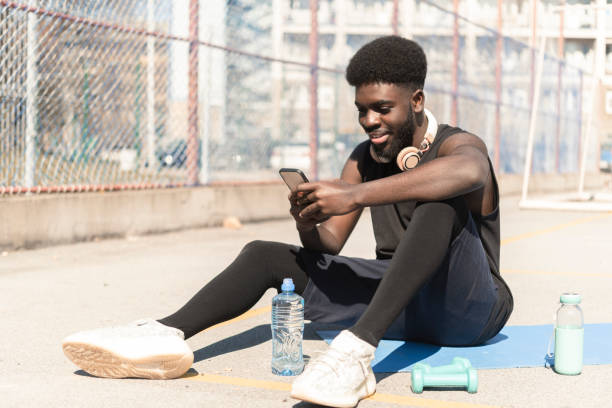istock Young African American taking a selfie after exercising 1427048724