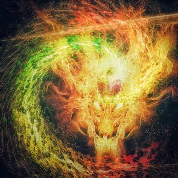 istock 3d illustration of fire dragon 1427088544