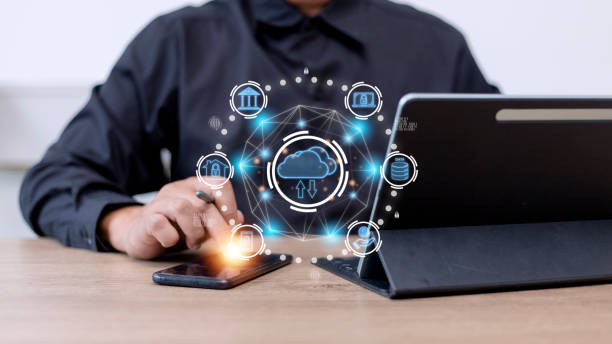 istock Cloud computing is a type of technology that allows you to store Storage of information. Concept of networking and internet service. 1427092649