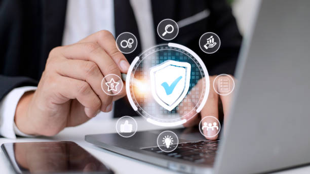 istock Quality management with Quality Assurance or QA and Quality Control or QC and improvement. Standardization and certification concept. Compliance to regulations and standards. Concept with manager. 1427092703