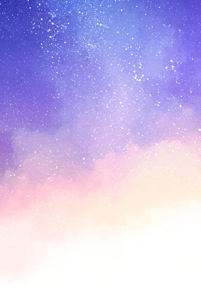 istock Beautiful watercolor-style night sky illustration 1427104470