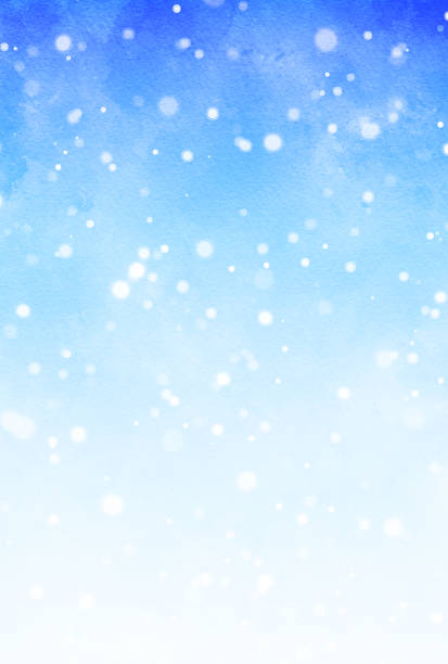 istock Beautiful snow illustration in watercolor style 1427105250