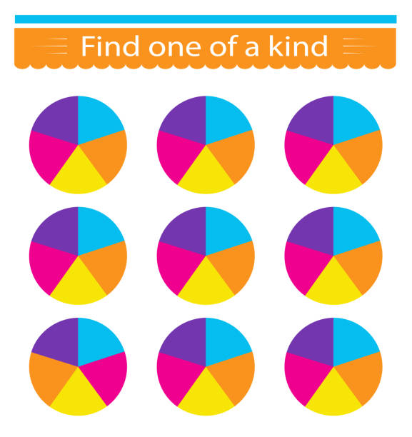 istock Puzzle game for kids. Task for development of attention and logic. Need to find same group of circles. Vector. 1427111509