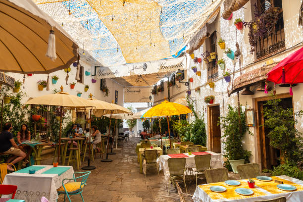 Very nice and colorful terrace of the town of Jerez de la Frontera in Cadiz, Andalusia Very nice and colorful terrace of the town of Jerez de la Frontera in Cadiz, Andalusia jerez de la frontera stock pictures, royalty-free photos & images