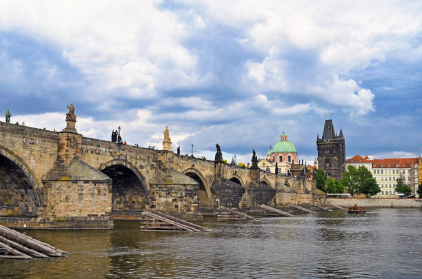 istock Charles bridge over Vltava river in Prague Czech republic 1427123436