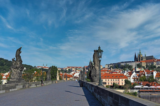 istock Statue on the Charles bridge in Prague 1427124156