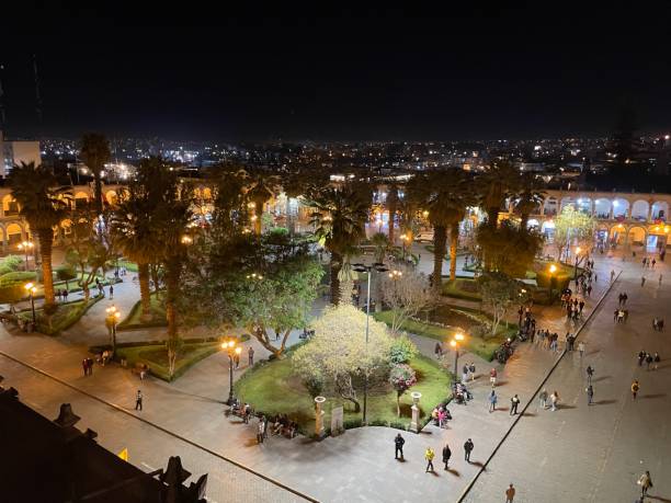 istock Plaza de armas in Arequipa by night, Peru’ 1427125683