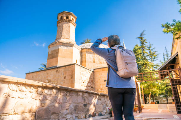 istock Woman travelling Islamic historical town 1427126741