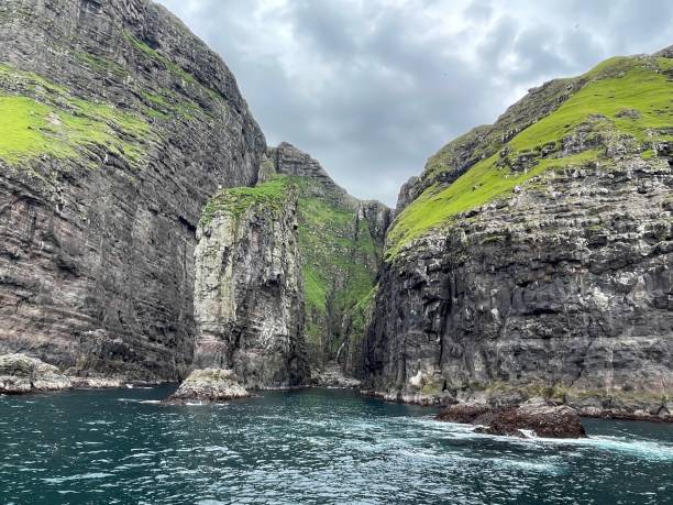 istock Panoramic view of Mykines island cliffs, Faroe 1427130744