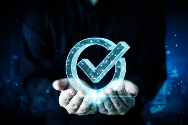 istock Standard quality control certification assurance guarantee. Concept of internet business technology digital 1427135675