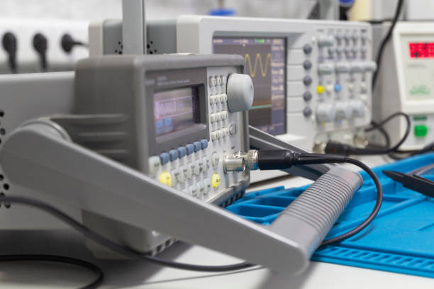 istock Power supplies and electronic measuring devices in the laboratory 1427136667