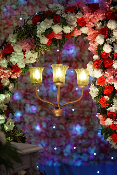 istock Lamp with flowers decoration 1427142467