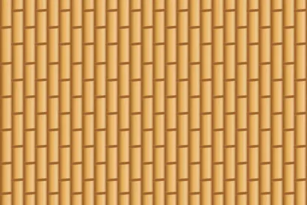 Vector illustration of Bamboo, yellow bamboo background. The final illustration of bamboo.