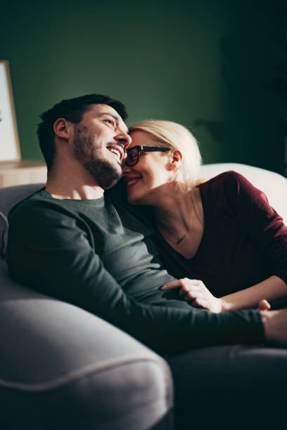 istock Loving Couple Enjoying Spending Time Together At Home 1427145605