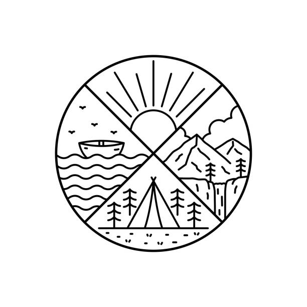 1,600+ Mountain Beach Logo Stock Illustrations, Royalty-Free Vector ...