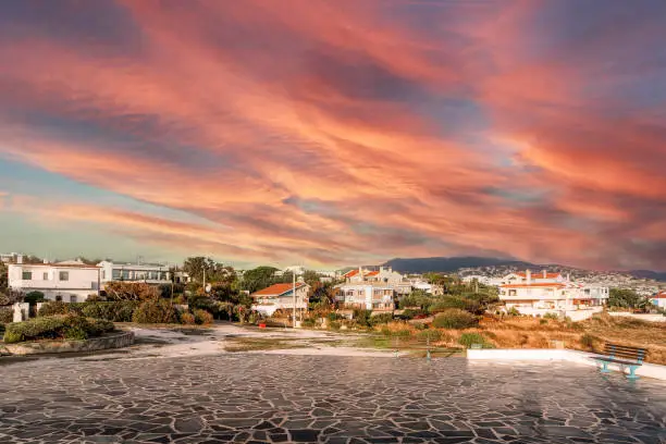 Relaxing place with  view to Rafina city in Greece