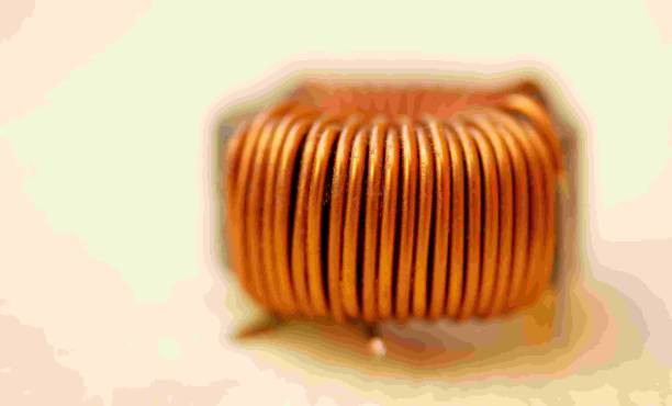 istock An insulated copper coil, inductive component that stores energy as a magnetic field by induction, 1427211803