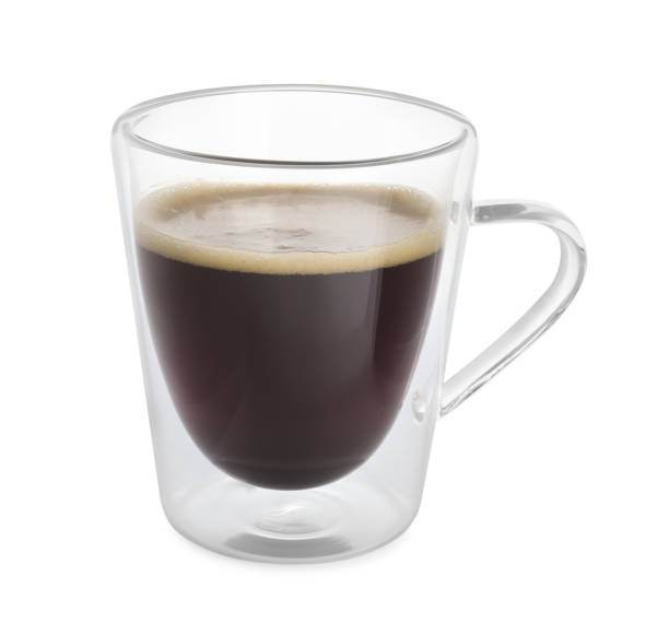 istock Glass cup of aromatic coffee isolated on white 1427234819
