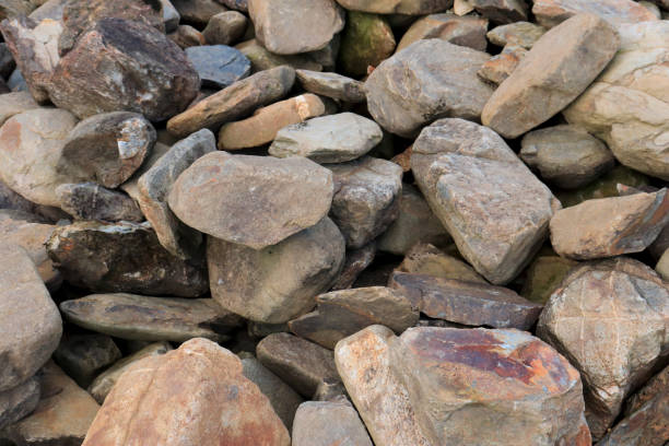 istock Inner layer texture of sedimentary rock. Stone background. 1427250695