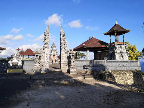 Pura Paluang Hindu temple on Paluang cliff, Nusa Penida, Bali, Indonesia