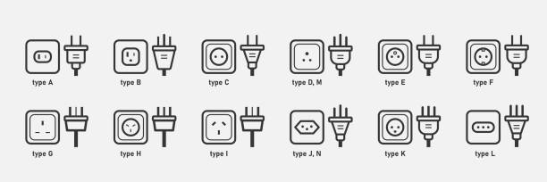 Switch Plug Types 90+ Different Types Of Switches Illustrated Stock Illustrations ...