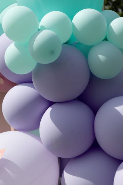 istock Purple and green balloon decoration 1427257647