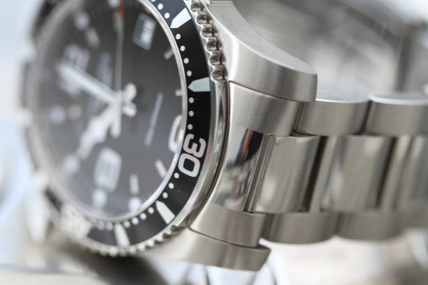 istock Diver watch with a metal bracelet 1427259752