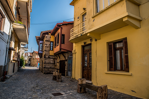 Varosi area, the traditional old town of Edessa city, in Macedonia, Greece