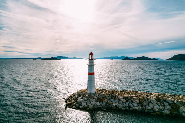 istock Drone View Lighthouse in the Aegean Sea 1427266549