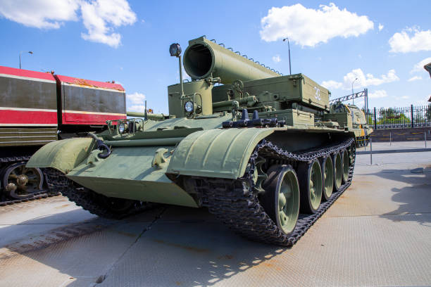 istock Soviet armored tractor. Designed to evacuate emergency tanks from the battlefield from the enemy fire zone 1427268691