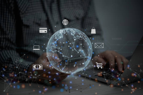 istock Digital online marketing e commerce Internet connection technology global network innovation strategy analysis information shopping. 1427270316