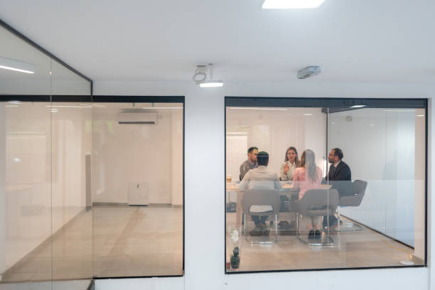 istock Business meeting view through the glass 1427270990
