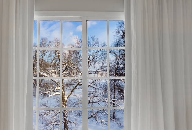 istock view from the window to the snow-covered trees 1427275908