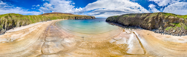 Aerial view of the SIlver Strand at Malin Beg - County Donegal - Ireland