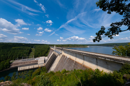 Greers Ferry Dam on the Little Red River near Heber Springs, Arkansas
