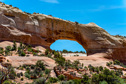 Traveling in USA Southwest: Corona and Bow Tie arch, Moab, Utah