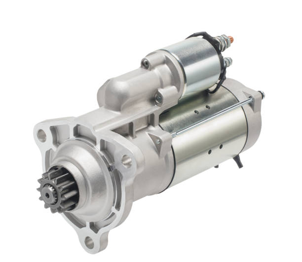 istock Car spare parts.Car engine starter on a white background.Isolate 1427289196