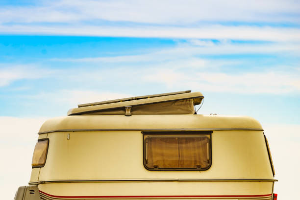 istock Caravan trailer camping on coast, Spain. 1427289274