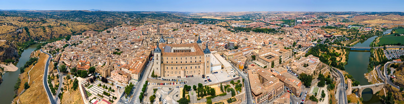 Toledo, Spain - July 13, 2022: Toledo was declared a World Heritage Site by UNESCO in 1986 for its extensive monumental and cultural heritage.